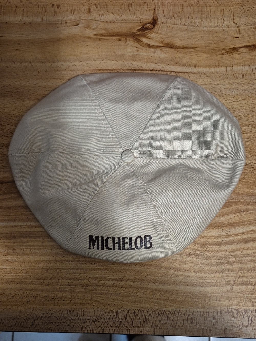 Vintage-Michelob Beige Baker Boy Newsboy Cap